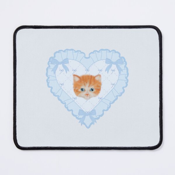 Item preview, Blue Coquette Ginger Cat Heart designed and sold by coquettecat.