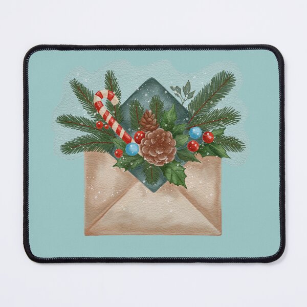 Item preview, Christmas Envelope with Pine Branches, Berries, and Festive Decorations designed and sold by AllaMashycheva.