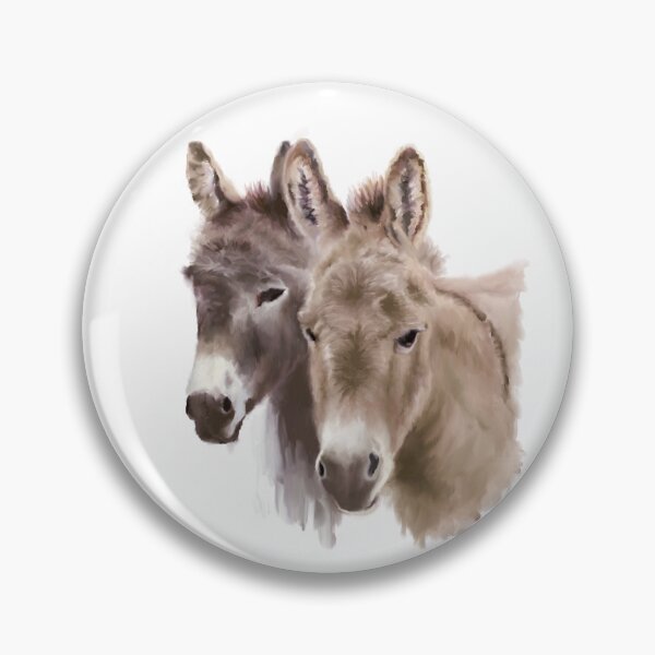 Item preview, two donkeys digital oil painting for charity designed and sold by JayTCee.