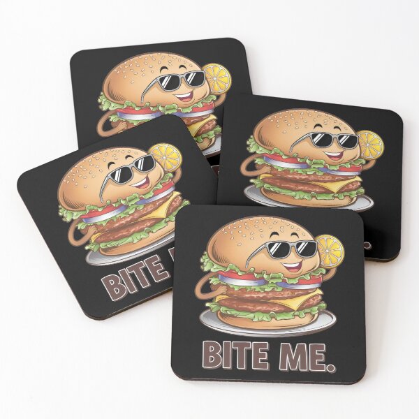 Item preview, Funny burger with attitude - Bite me, food lover. designed and sold by Pastel-Pulse.