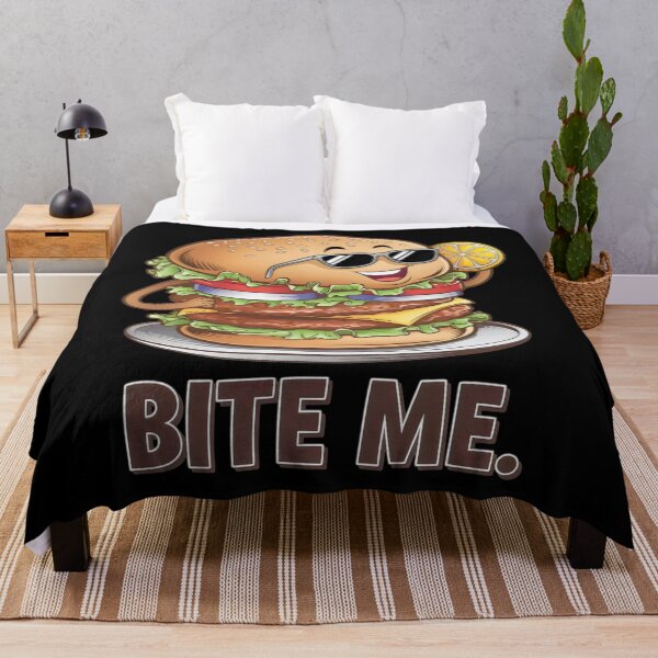 Item preview, Funny burger with attitude - Bite me, food lover. designed and sold by Pastel-Pulse.