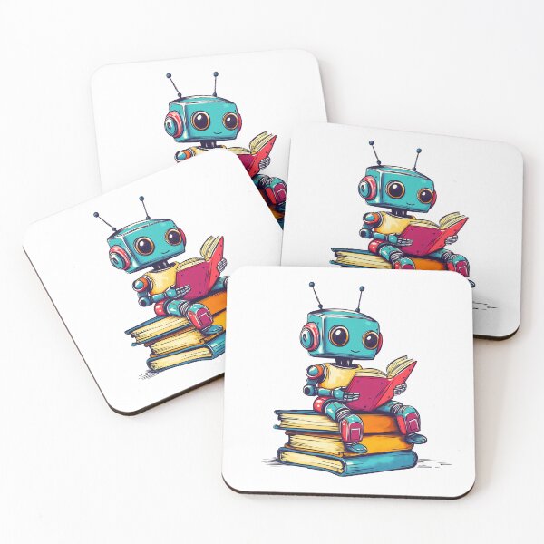 Item preview, Machine Learning AI - Robot Reading a Book Sticker designed and sold by adagrad.