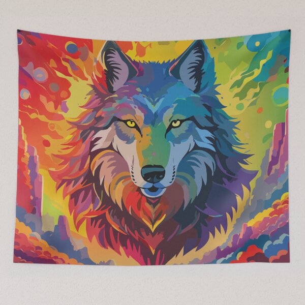Item preview, Wolf head, drawing of full color  designed and sold by Marcu Ioachim.