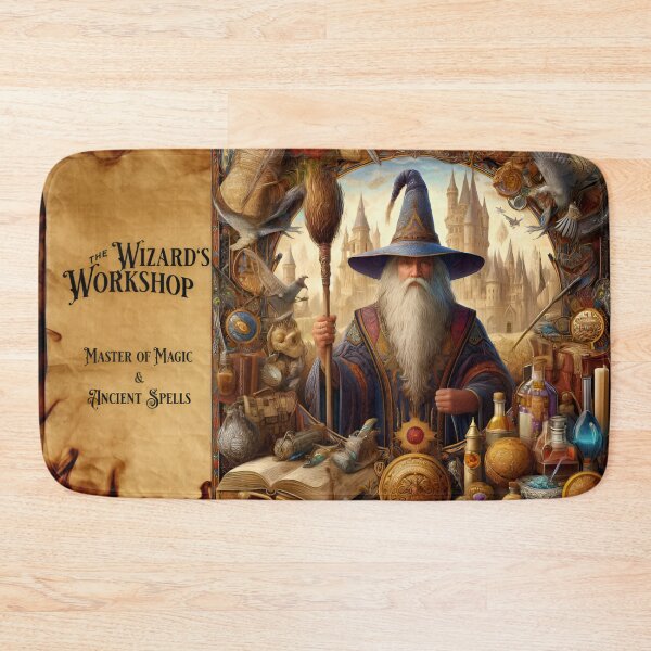 Item preview, Wizard Art Print, Fantasy Sorcery Illustration with Magical Artifacts designed and sold by NancyzKreations.