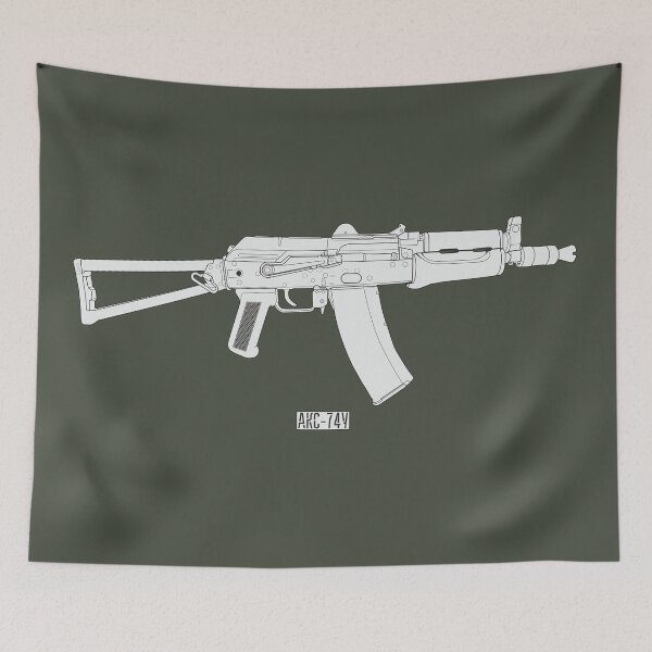 Item preview, AKS-74U Outline Minimalist Rifle Design designed and sold by FAawRay.