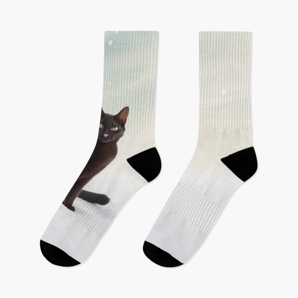 Item preview, Black Cat in the Snow designed and sold by blackwhiteblue.