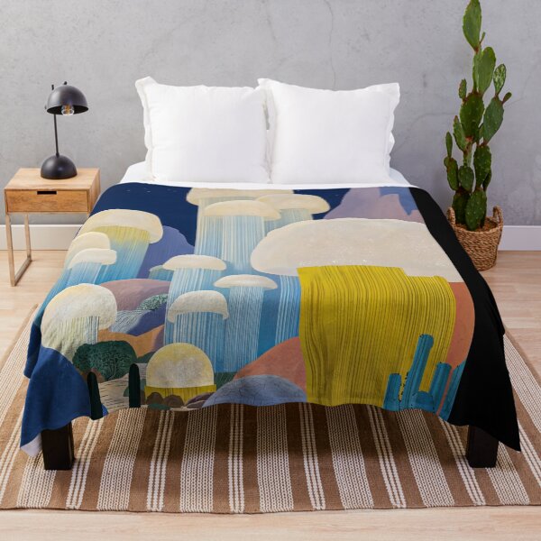 Item preview, Whimsical Dreamscape: Jellyfish Forest Under Starry Night designed and sold by regnumsaturni.