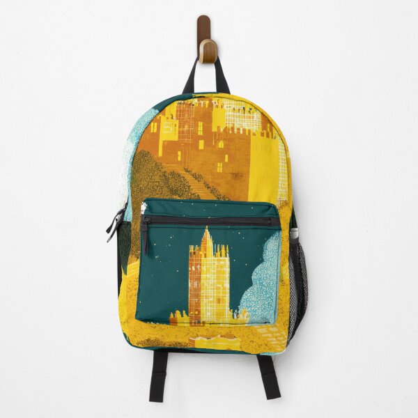 Item preview, Whimsical Castle Under Moonlit Sky with Golden Hills designed and sold by regnumsaturni.