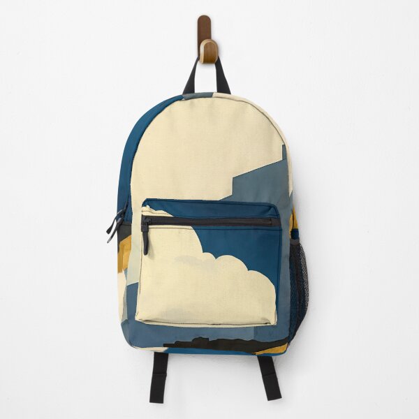 Item preview, Whimsical Dreamscape with White Geometry and Clouds designed and sold by regnumsaturni.
