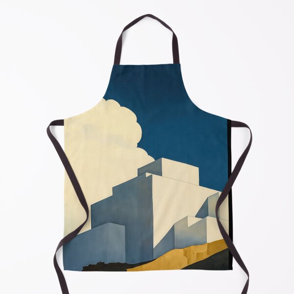 Item preview, Whimsical Dreamscape with White Geometry and Clouds designed and sold by regnumsaturni.