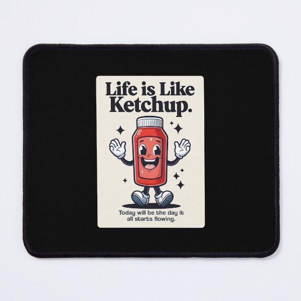 Item preview, Cheerful and Funny Ketchup bottle with motivational quote designed and sold by wingstar.