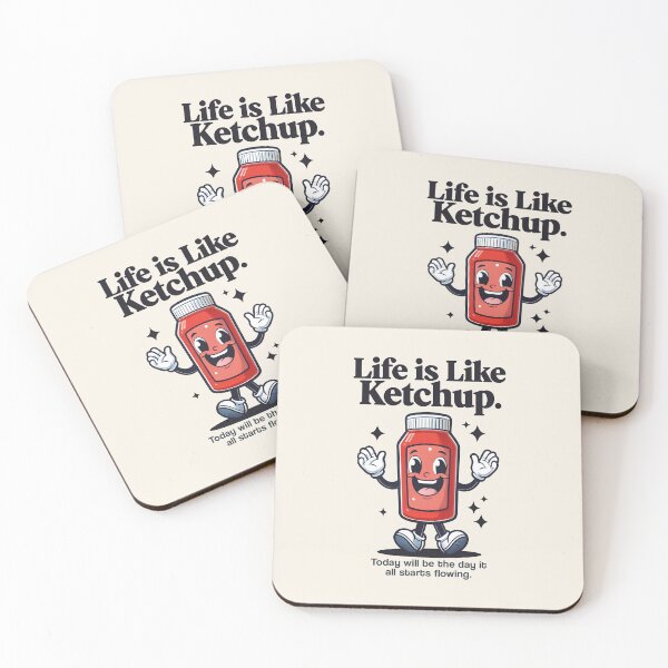 Item preview, Cheerful and Funny Ketchup bottle with motivational quote designed and sold by wingstar.
