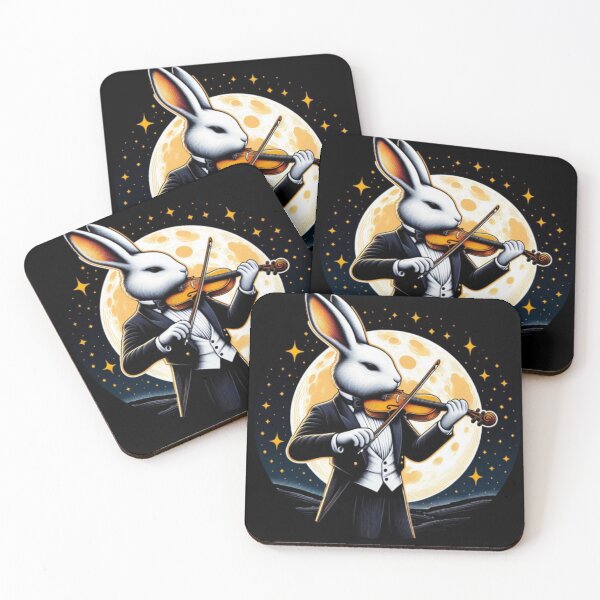 Item preview, Elegant Bunny Violinist Under Full Moon Night designed and sold by Yas_oma.