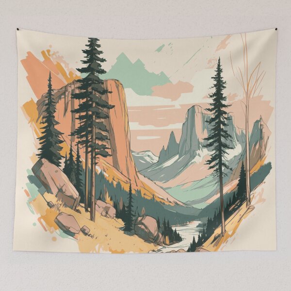 Item preview, Pastel Mountain Escape designed and sold by lysa13.