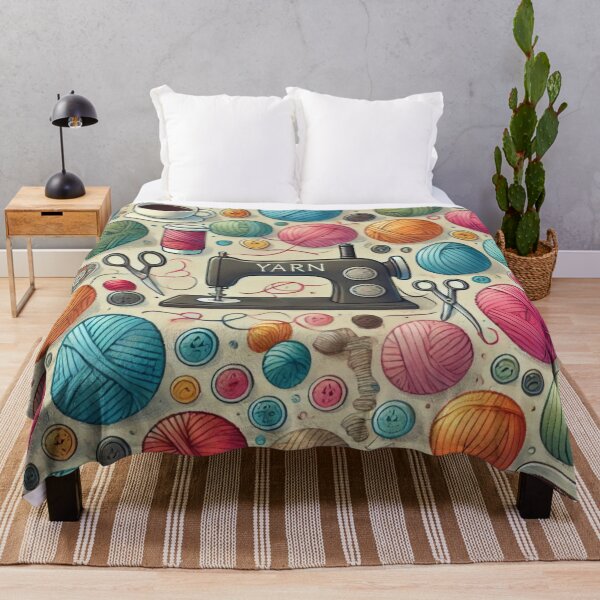 Item preview, knitting theme designed and sold by TEEJAMBOREE.