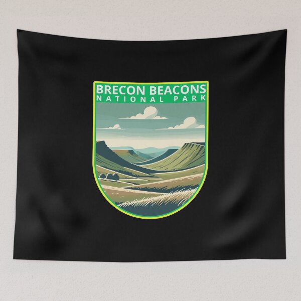 Item preview, Brecon Beacons National Park Retro Skyline designed and sold by MaateoDesign.