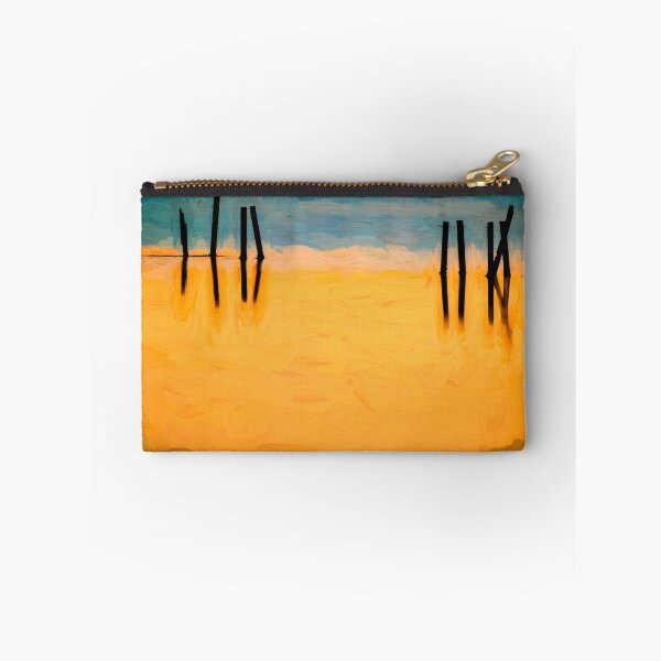 Item preview, BLACK PILINGS ORANGE WATER Abstract X107 designed and sold by RichFrancoCars.