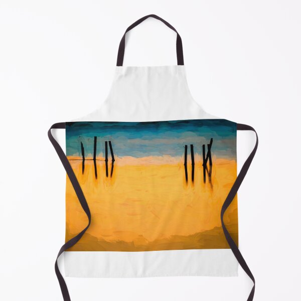 Item preview, BLACK PILINGS ORANGE WATER Abstract X107 designed and sold by RichFrancoCars.