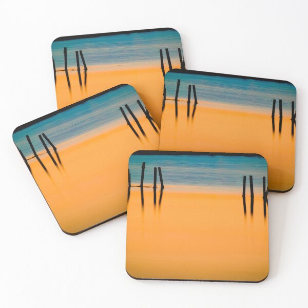 Item preview, BLACK PILINGS ORANGE WATER Abstract X109 designed and sold by RichFrancoCars.