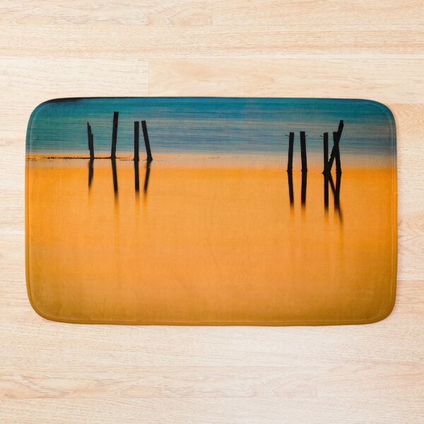 Item preview, BLACK PILINGS ORANGE WATER Abstract X109 designed and sold by RichFrancoCars.