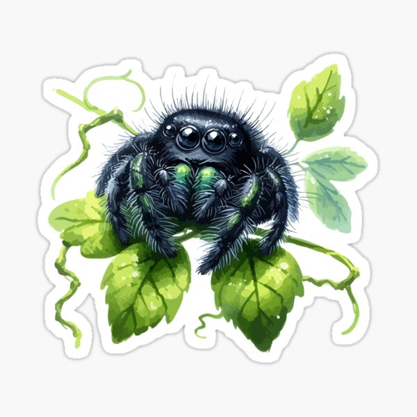 Item preview, Cute Jumping Spider Phidippus Audax designed and sold by TomFrontierArt.
