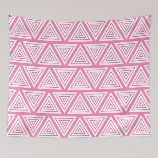 Item preview, Modern Pink Geometric Triangle Pattern designed and sold by SpinklyCreations.
