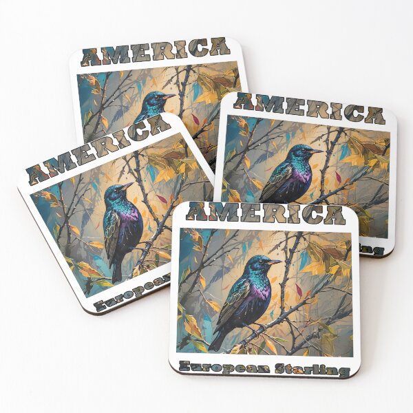Item preview, European Starling - Birds of America Series designed and sold by NudnaGrafika.