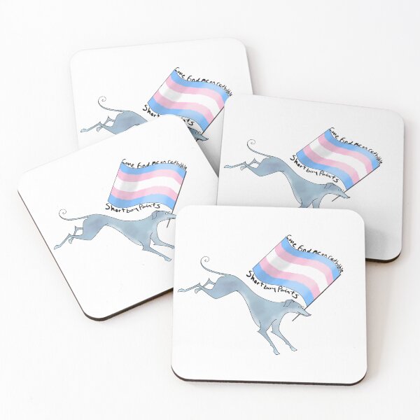 Aperçu de l'œuvre Promo chien trans Pride créée et vendue par Shortboypaints.