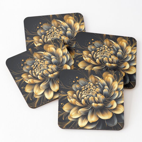 Artikelvorschau, Goldene und schwarze Chrysantheme entworfen und verkauft von MargaretWiktor.