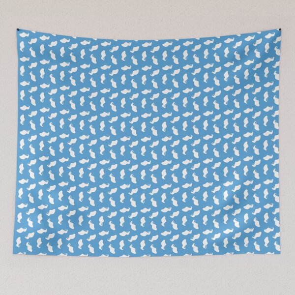 Item preview, Clog Dance - white on blue designed and sold by BrendaWaldekker.