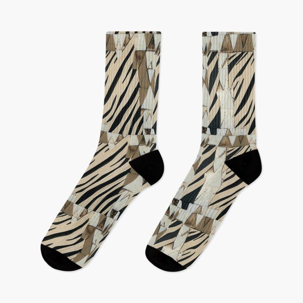 Item preview, Zebra Beige Black and White, Anglo Gothic, Danish triangle designed and sold by wintervsfall.