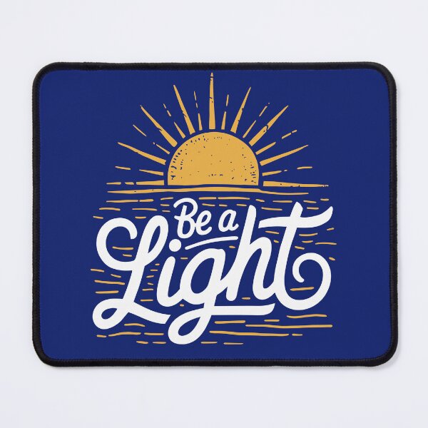 Item preview, "Be a Light" Inspirational Sunburst Typography Design designed and sold by serein32.