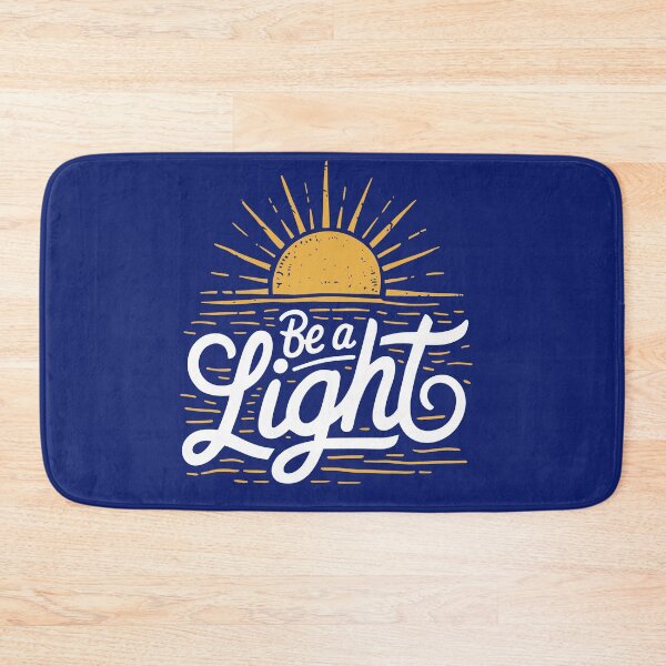Item preview, "Be a Light" Inspirational Sunburst Typography Design designed and sold by serein32.