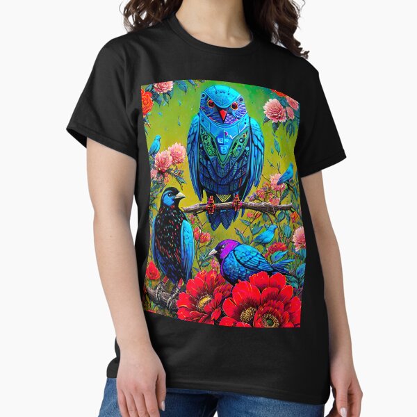 Bleues birds T-shirt classique