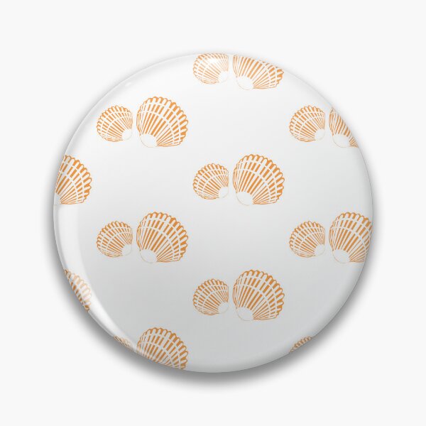Item preview, Seaside Keepsakes - orange shells white background designed and sold by BrendaWaldekker.