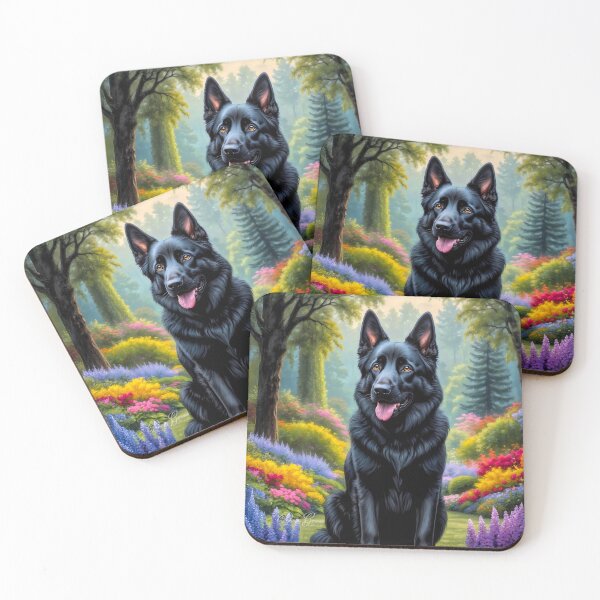 Item preview, Raven Black German Shepherd Dog Art designed and sold by Heart and Soul Studio.