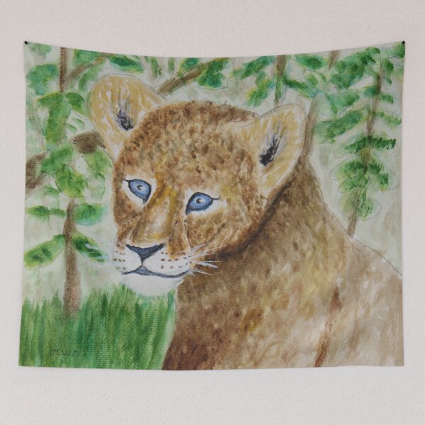 Item preview, Lion Cub in Green designed and sold by CreativeMatthew.
