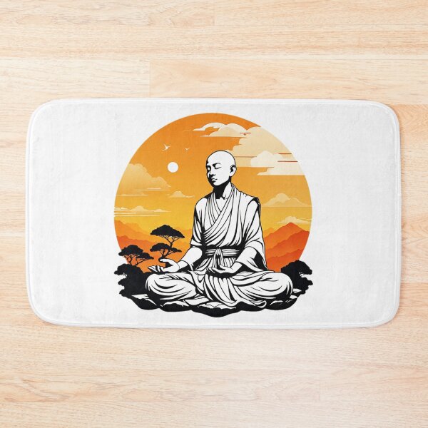 Item preview, Meditating Monk at Sunset designed and sold by Bunmigraphics .