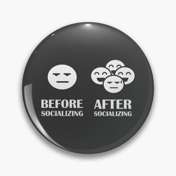Item preview, Before Socializing vs After Socializing / Introvert Joke Funny T-Shirt Label designed and sold by introvertvibes.