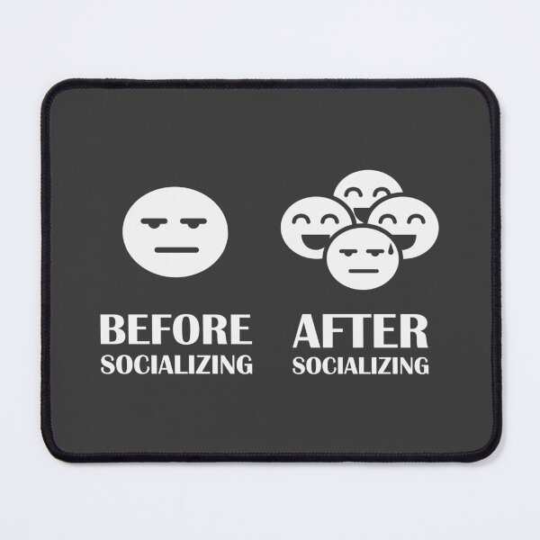 Item preview, Before Socializing vs After Socializing / Introvert Joke Funny T-Shirt Label designed and sold by introvertvibes.