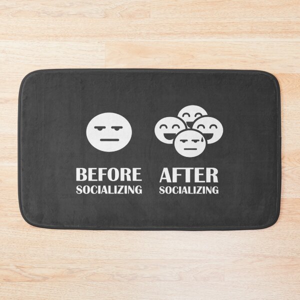 Item preview, Before Socializing vs After Socializing / Introvert Joke Funny T-Shirt Label designed and sold by introvertvibes.