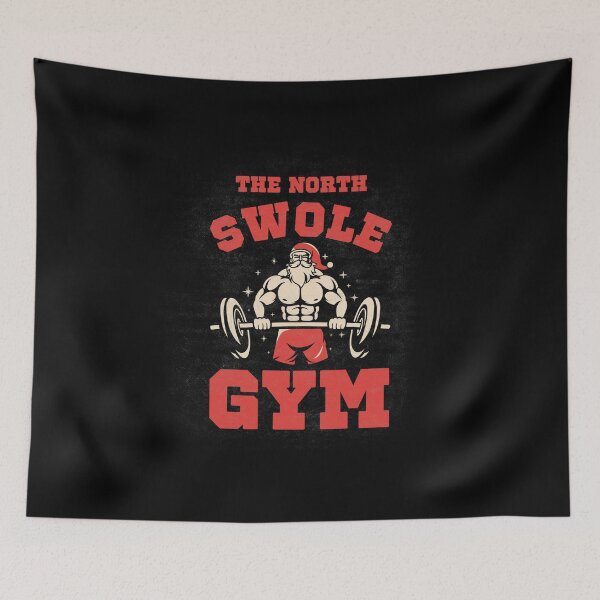 Item preview, The North Swole Gym Christmas Holiday Bodybuilding Santa  designed and sold by PowerfulPrinted.