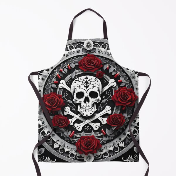 Item preview, Mysterious Skull Mandala with Roses and Candles designed and sold by MandalasShops.