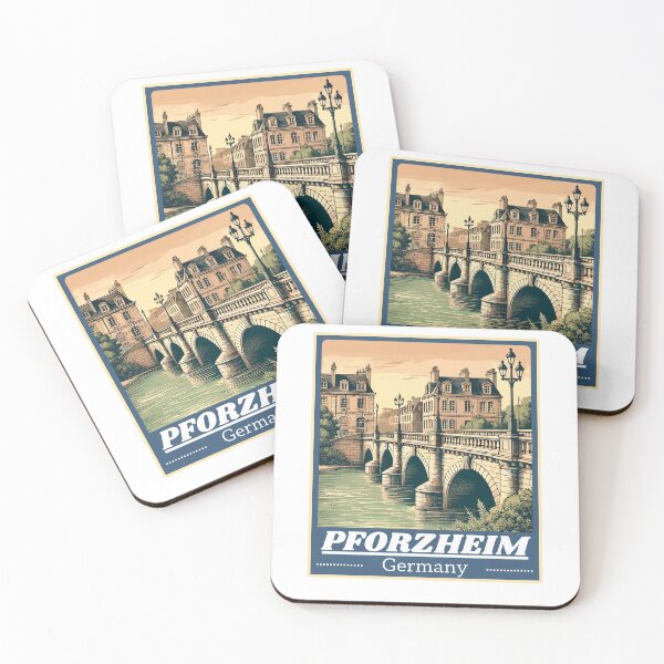Item preview, Pforzheim Retro Skyline designed and sold by MaateoDesign.