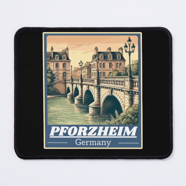 Item preview, Pforzheim Retro Skyline designed and sold by MaateoDesign.