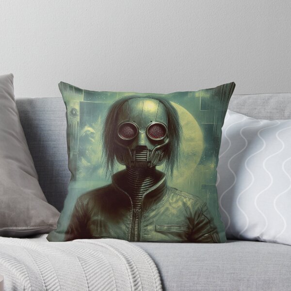 Item preview, Cyberpunk Gas Masked Character – Futuristic Dystopian Artwork designed and sold by MarinaFila.