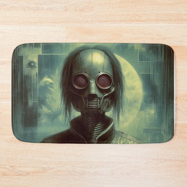 Item preview, Cyberpunk Gas Masked Character – Futuristic Dystopian Artwork designed and sold by MarinaFila.