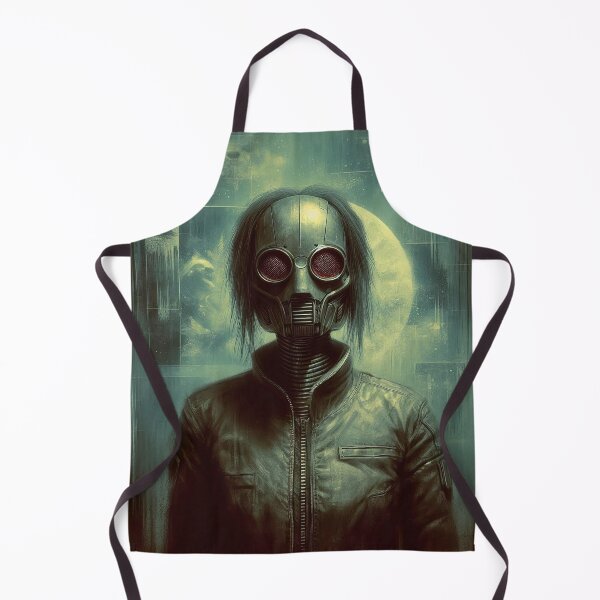 Item preview, Cyberpunk Gas Masked Character – Futuristic Dystopian Artwork designed and sold by MarinaFila.
