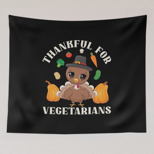 Item preview, Cute, Kawaii, Thankful Thanksgiving, Thankful for Vegetarians  designed and sold by OhBoyLoveIt.