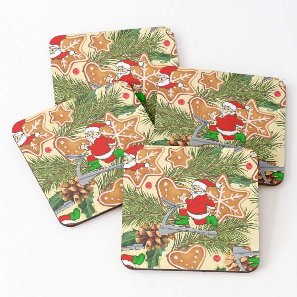 Item preview, funny christmas treadmill santa cookies  designed and sold by Gossip Rag.